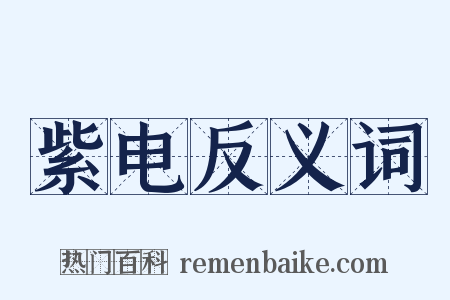 紫电反义词是什么意思的图片